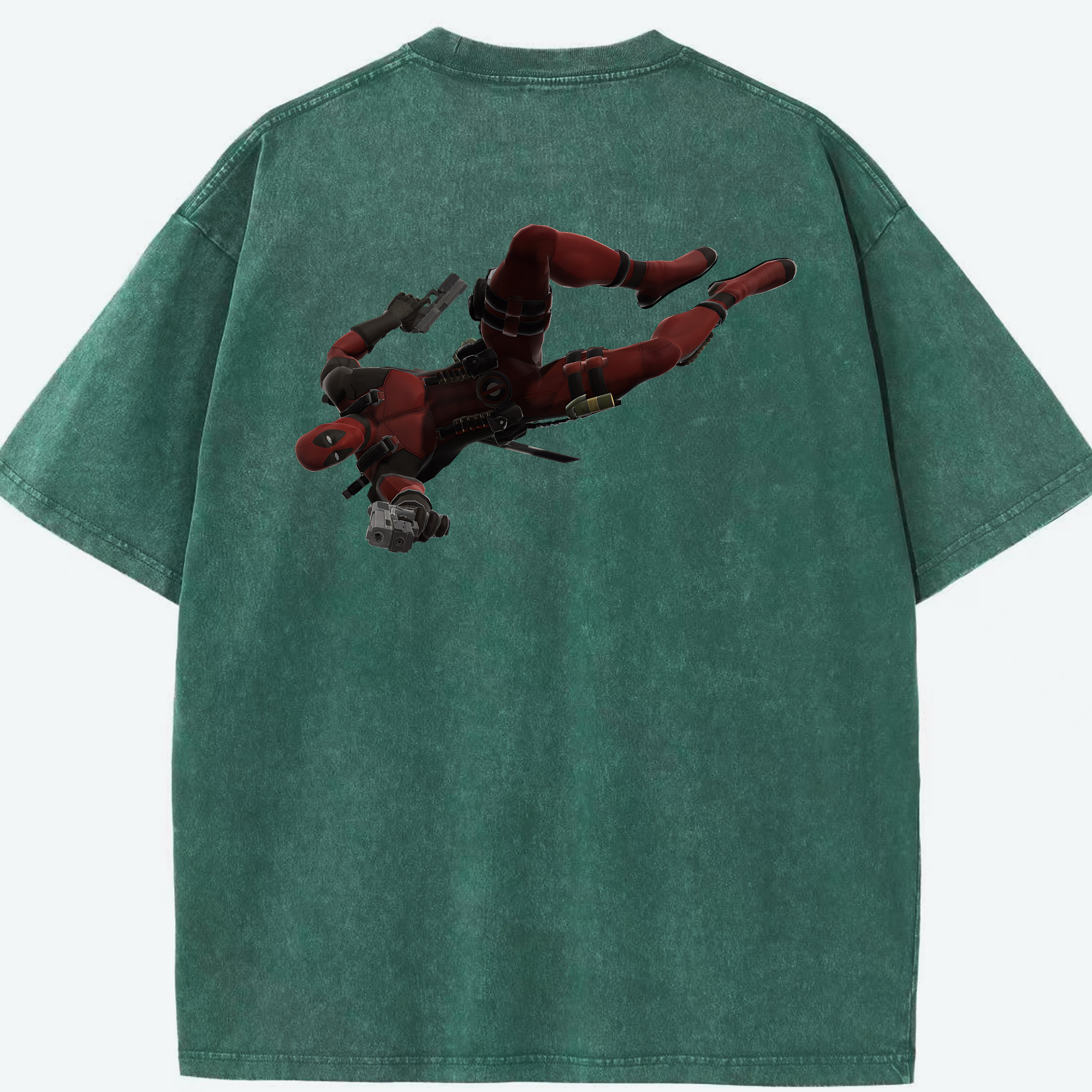 （画像用） Deadpool デッドプール 綿100% ヴィンテージ風 半袖Tシャツ（背面プリント）